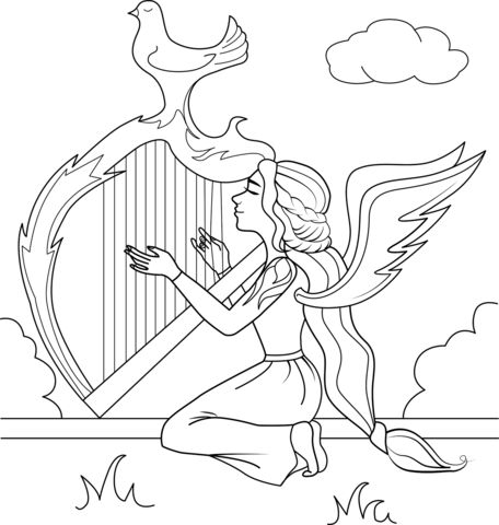 Music Fairy Coloring Page